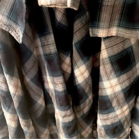 Maje Long Sleeve Shirt Dress Plaid Bottom Size US Small Eu 36 - Picture 6 of 6